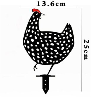Simulatie Plastic Zwarte Kip Yard Art Tuin Gazon Decoratie Tuin Kaart Kip Voor Pasen Tuinieren Standbeeld Yard Art 03