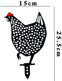 Simulatie Plastic Zwarte Kip Yard Art Tuin Gazon Decoratie Tuin Kaart Kip Voor Pasen Tuinieren Standbeeld Yard Art 04