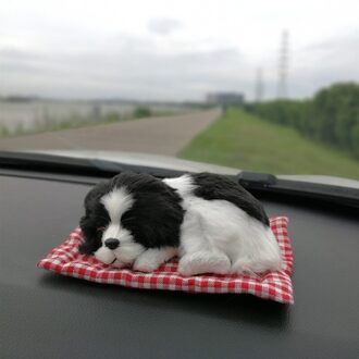 Simulatie Slapende Hond Dash Ornamenten Voor Auto Interieur Decoraties Leuke Pluche Puppy Speelgoed Auto Home Office Ornamenten