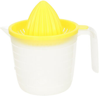 Sinaasappelpers/citruspers - Handmatig - kunststof - 16 x 15 cm - geel