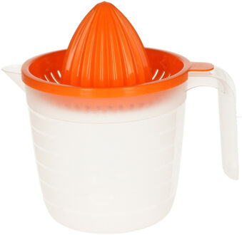 Sinaasappelpers/citruspers - Handmatig - kunststof - 16 x 15 cm - oranje