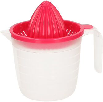 Sinaasappelpers/citruspers - Handmatig - kunststof - 16 x 15 cm - rood