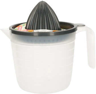 Sinaasappelpers/citruspers - Handmatig - kunststof - 16 x 15 cm - zwart