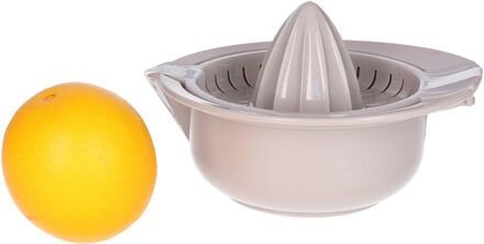 Sinaasappelpers/citruspers - Handmatig - kunststof - 18 x 10 cm - beige