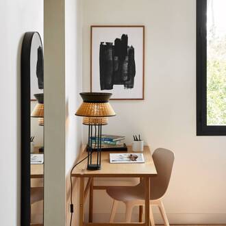 Singapore DBL tafellamp, kaki/curry zwart, kaki, curry