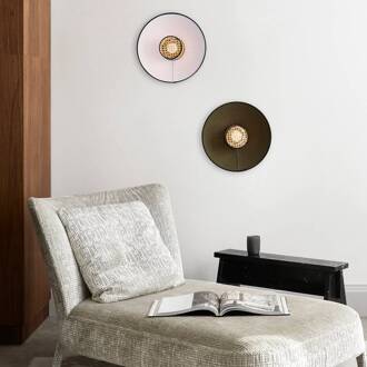 Singapore wandlamp, antraciet/wit antraciet, wit, licht hout