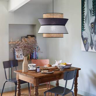 Singapore XL hanglamp, lichtgrijs/antraciet lichtgrijs, antraciet, zwart