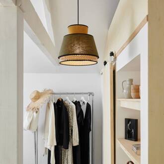 Singapore XM hanglamp kaki/curry licht hout, kaki, curry