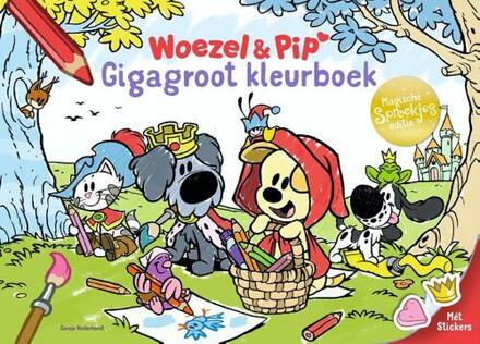 Singel Uitgeverijen Gigagroot Kleurboek Sprookjes - Woezel & Pip - Guusje Nederhorst