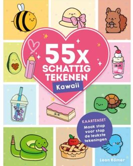Singel Uitgeverijen Kaartenset: 55x Schattig Tekenen - Schattig Tekenen - Leon Römer