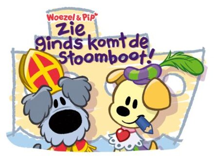 Singel Uitgeverijen Zie Ginds Komt De Stoomboot - Woezel & Pip - Van Hoorne Studios