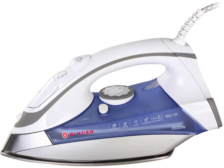 Singer Stoomstrijkijzer SNG 7.26 2600 W 270 ml wit en blauw