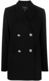 Single-Breasted Coats Giambattista Valli , Black , Dames - S,Xs