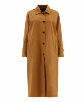 Single-Breasted Coats Herno , Brown , Dames - XS