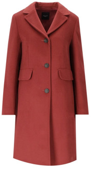 Single-Breasted Coats Max Mara Weekend , Red , Dames