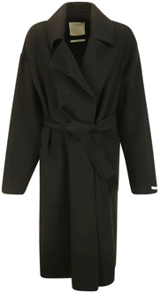 Single-Breasted Coats Sportmax , Black , Dames - S,Xs