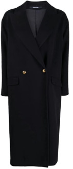 Single-Breasted Coats Tagliatore , Black , Dames - S