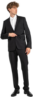 Single Breasted Suits Les Hommes , Black , Heren