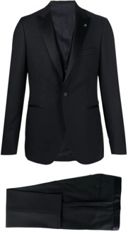Single Breasted Suits Tagliatore , Blue , Heren - Xl,L
