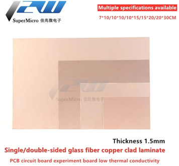 Single/double-sided copper clad laminate PCB circuit board 7*10*15*20*30CM glass fiber copper clad laminate universal board