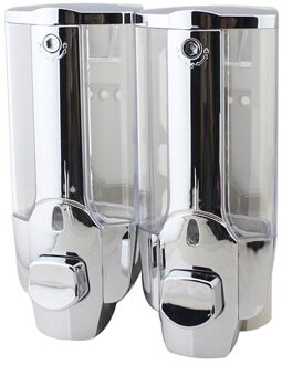 Single-Head Nail Gemonteerd op Badkamer Muur 350/750 ML Gemonteerd Shampoo Zeepdispenser Zeep Fles Badkamer Accessoires twin zwart