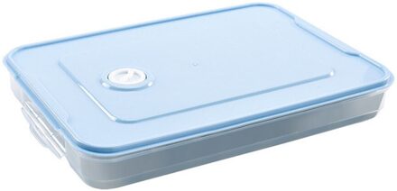 Single Layer Koelkast Opslag Container Plastic Doos Voedsel Dumplings Luchtdicht Thuis Organisator Granen Bonen Doos Voedsel Container blauw