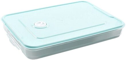 Single Layer Koelkast Voedsel Dumplings Luchtdichte Opslag Container Plastic Bo Voedsel Dumplings Luchtdichte Opslag Container Jun06 Blauw