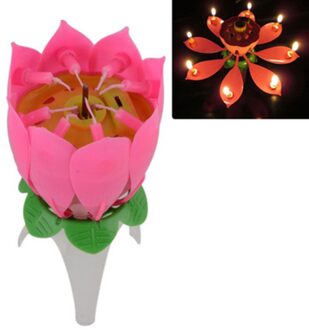 Single Layer Lotus Bloem Festival Muziek Verjaardagstaart Kaarsen Verbazingwekkende Mooie Muziek Decoratieve Voor Verjaardag Party