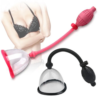 Single Manual Vacuum Pump Breast Suction Enlargement Boob Enhancement Sucker Soft Breast Enlarger Manual sex toys for women
