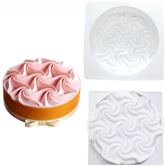 Single Spiral Flower Shape Cake Silicone Mold French Mousse Dessert Mould Bakeware Chocolate Tools Pastry Pan Cake Decorate Tool