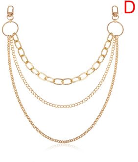 Single/Twee/Drie Layer Riem Sleutelhanger Punk Hip-Hop Trendy Taille Chain Unisex Broek Jeans Lange metalen Kleding Accessoires Sieraden