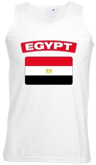 Singlet shirt/ tanktop Egyptische vlag wit heren XL