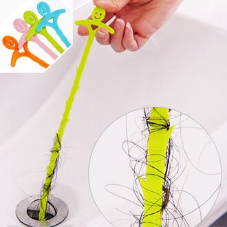 Sink Pijp Drain Cleaner Pijplijn Haar Schoonmaken Keuken Badkamer Willekeurige Kleur Douche Toilet Riool Klomp Plastic Haak Baggeren Tool