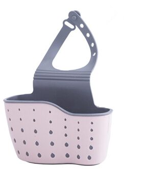 Sink Plank Zeep Spons Afvoer Rack Badkamer Houder Keuken Opslag Zuignap Keuken Organizer Spoelbak Keuken Accessoires roze