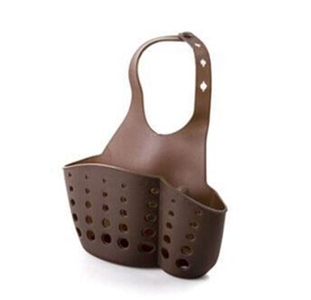 Sink Plank Zeep Spons Rack Keuken Afvoer Houder Gootsteen Houder Keuken Draagbare Opknoping Mand Huishouden Keuken Magazijnstellingen bruin