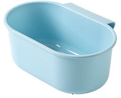 Sink Strainer Fruit Vegetable Drainer Basket Kitchen Waste Filter Basket Sponge Hanging Basket Storage Rack Kitchen Shelf Blauw