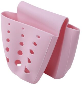 Sink Water Opbergtas Mand Hanger Holder Badkamer Opslag Houder Sink Spons Afdruiprek Rek Mand Bestek Keuken Container roze