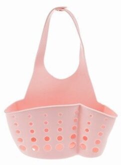Sink Zeep Spons Afvoer Rack Badkamer Ingebouwde Keuken Opslag Zuignap Keuken Opbergdoos Sink Keuken Accessoires Zinken roze