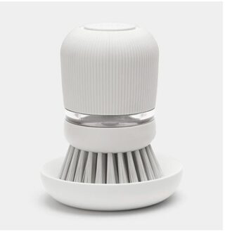 SinkSide Afwasborstel met Zeepreservoir - Light Grey Grijs