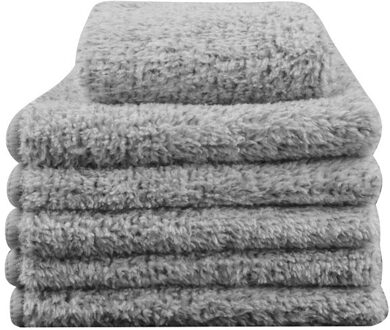 Sinland Microfiber Bamboe Fiber Hand Gezicht Handdoek Gezicht Basten Make-Up Remover Doek 12Inch X 12Inch 6 Pack light Grey