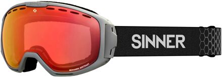 Sinner Mohawk+ Skibril - Lichtgrijs - Rode SINTRAST Lens