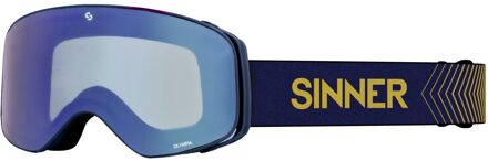 Sinner Olympia Skibril - Donkerblauw - Blauwe Spiegellens