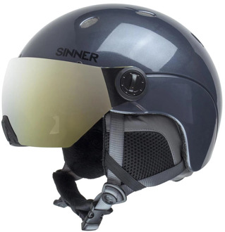 Sinner Titan Visor Unisex Skihelm - Metallic Dark Grey - L/60 cm