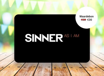 Sinner Waardebon t.w.v. €50 te besteden bij SINNER