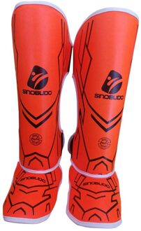 Sinobudo Volwassen Muay Thai Kick Boxing Mma Boksen Scheenbeschermers Kick Pad Karate Voet Protector Rod Been Protectors oranje / L