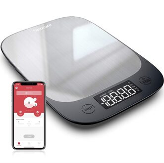 Sinocare 5Kg Keukenweegschaal Voedsel Schaal Nauwkeurige Rvs Weegschaal Tool Met App Voor Nurtitional Analyze Led Display