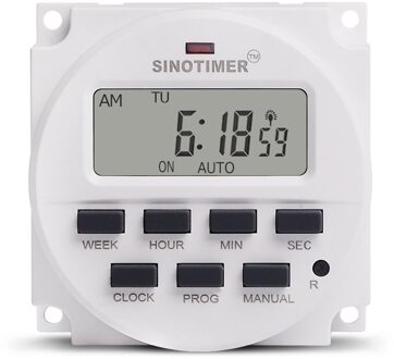 Sinotimer 220V Wekelijkse 7 Dagen Programmeerbare Digitale Schakelklok Relais Timer Control Voor Elektrische Apparaat 8 On/Off instelling