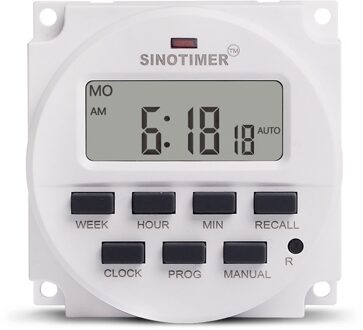 Sinotimer Ac 220V Wekelijkse 7 Dagen Programmeerbare Digitale Schakelklok Relais Timer Din Rail Mount Voor Elektrisch Apparaat 5V