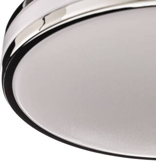 Sinovu LED badkamer-plafondlamp, 29 cm wit, chroom