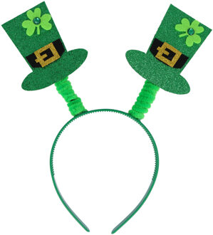 Sint Patricksday verkleed Tiara/diadeem - Shamrock hoedjes - groen - volwassenen